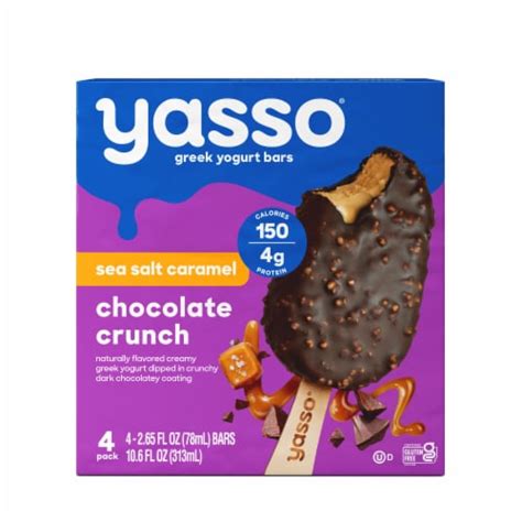 Yasso Salted Caramel Chocolate Crunch Frozen Greek Yogurt Bars, 4 ct - Smith’s Food and Drug