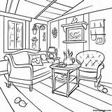 Charming Rustic Interior Design Coloring Page  Pagescom sketch template