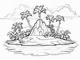 Tropical Island Paradise Adult Coloring  Page sketch template