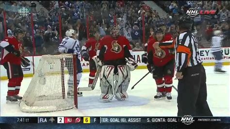 No goal goalie interference April 20 2013 Toronto Maple Leafs vs Ottawa Senators NHL Hockey ...