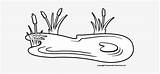 Pond Clipart Ocean Ecosystem Pencil And In Color Sketch Coloring Page sketch template
