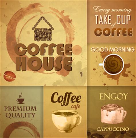 Retro design coffee menu cover vector Vectors graphic art designs in editable .ai .eps .svg ...