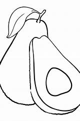 Avocado coloring page For Kids ♥ Online And Print Free sketch template