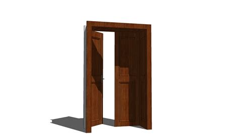 opened wooden door | 3D Warehouse
