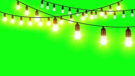 Animated String Lights Green Screen Video Effects HD | All Design Creative