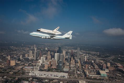 NASA - Space Shuttle Endeavour Over Houston, Texas