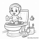 Printable Potty Coloring Page sketch template
