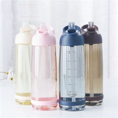 1000ml-Outdoor-Water-Bottle-with-Straw-Sports-Bottles-Eco-friendly-with-Lid-Hiking-Camping ...