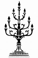 Candelabra Stencil  Free Printable Papercraft Templates sketch template
