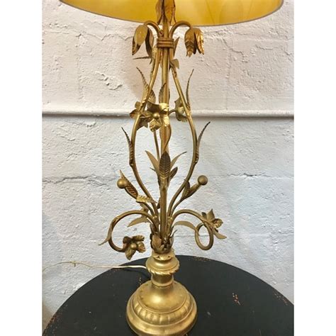 Tole Italian Gilt Table Lamp | Chairish