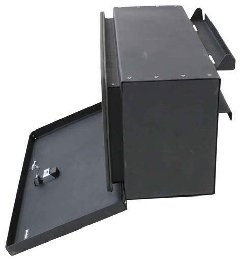 SolidStep Locking RV Storage Box - Powder Coated Steel - 100 lbs Lippert Components RV Cargo ...