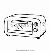 Electric Oven Microwave Coloring Page Stock Illustration  sketch template