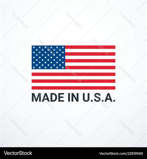 Made in usa badge with usa flag elements Vector Image