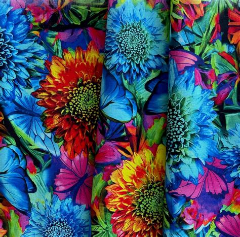 Nature's Glow Packed Flowers & Butterflies Quilting Cotton – Britex Fabrics