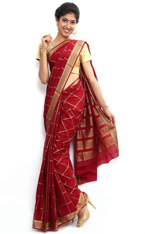 Sudarshan Silks Wonderful Pure Mysore Silk Saree-Red-Sssb123-Vq-Crepe In India - Shopclues Online