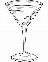 Martini Glass coloring Page  ColouringPages sketch template