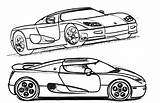 Koenigsegg CC8S Super Corvette Cars Coloring Pages  Kids Play Color sketch template