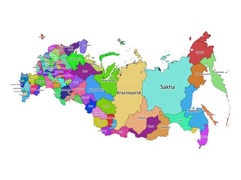 Russia labeled map | Labeled Maps