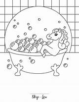 Free Bath Time Coloring Pages sketch template