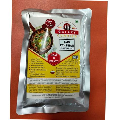 300 gm Frozen Jain Pav Bhaji at Rs 110/packet | Frozen Foods in Surat | ID: 2849890581891