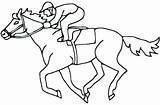 Horse Jockey Coloring Pages Melbourne Galloping Colouring Color Cup  sketch template