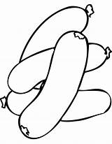 Sausages Coloring Sheets Pages sketch template