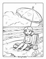 Beach coloring Pages – Artofit sketch template