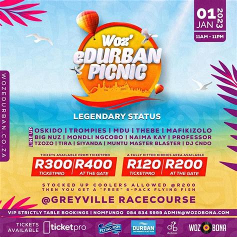 WozeDurban Picnic, Greyville Racecourse, Durban, 1 January 2023 | AllEvents