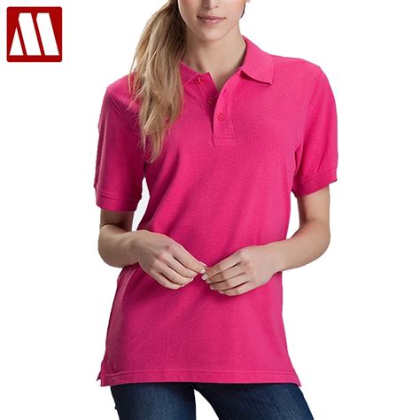 Women Men Unisex Cotton Plain Solid Black Blue Navy Red Polo Shirt ...