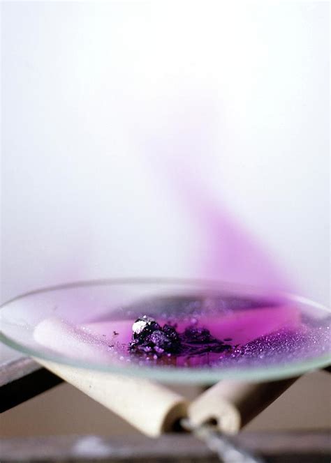 Iodine Subliming Photograph by Andrew Lambert Photography/science Photo ...