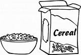 Cereal Coloring Pages sketch template