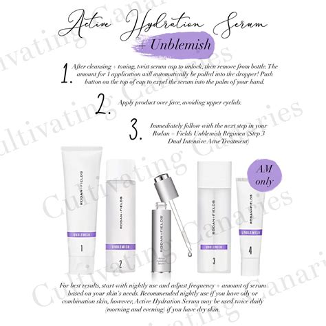 Rodan and Fields Active Hydration Serum Informative Graphics one for ...