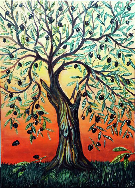 Olive tree Painting by Gallery Nektarios | Pixels