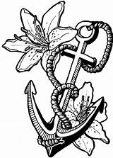 Anchor Coloring Page With Rope Free Printable  sketch template