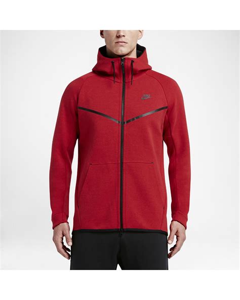 Nike Sportswear TECH FLEECE HOODIE FZ WINDRUNNER Sweatjacke Gym Red Black/rot ...