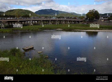 Arashiyama bridge Kyoto city, Japan Stock Photo - Alamy