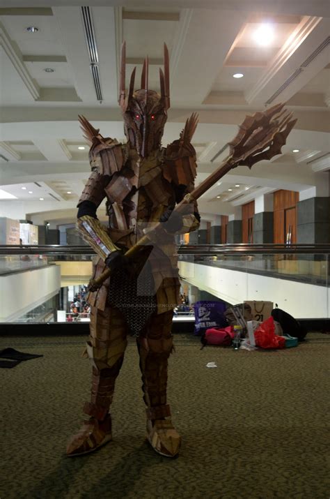 Sauron armor made out of wood by YomiJigokuSheng on DeviantArt