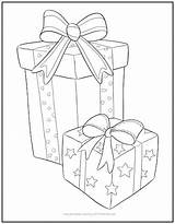 Gift Coloring Page sketch template