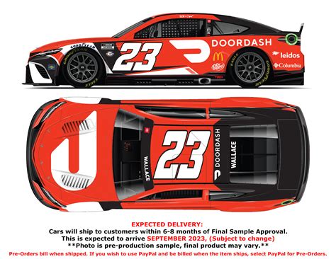 Bubba Wallace 2023 DoorDash 1:24 Nascar Diecast