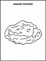 Mashed Potato Coloring Page sketch template