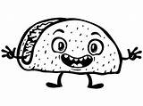 Taco Coloring Page sketch template