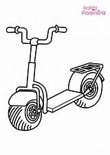 Scooter Coloring Page sketch template