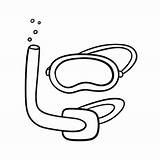 Child Snorkeling Coloring Page Free Printable  sketch template