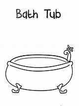 Coloring Pages Of Bathtub sketch template