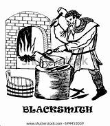 Medieval Blacksmith Forge Plans Sketch Coloring Page sketch template