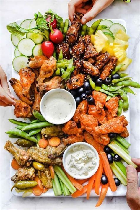 Awesome Super Bowl Appetizer Board Ideas For Every Taste | Wing sauce recipes, Food platters ...