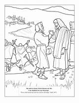Jesus Heals The 10 Lepers Coloring Sheet sketch template