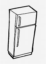 Fridge Refrigerator Coloring Pages Template Fridges Sketch  sketch template