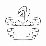 Coloring Book Page For Kids basket Cartoon Style Vector Illustration  sketch template