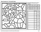 Binary Numbers  Color By Code / Coloring Pages Food WhooperSwan sketch template